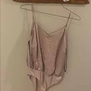 Forever 21 Blush Satin bodysuit